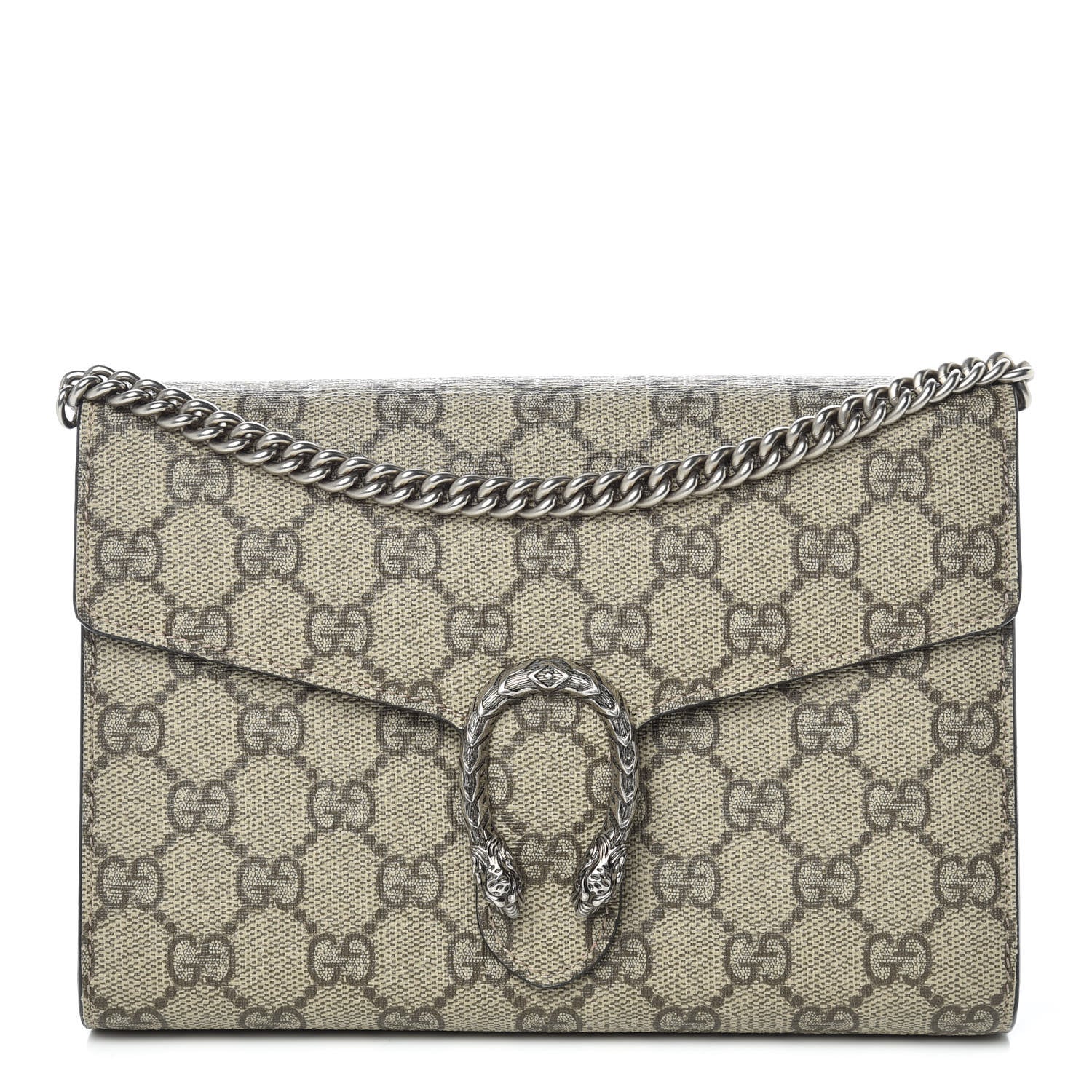 Gucci GG Supreme Monogram Mini Dionysus Chain Wallet Beige Black 1 of 9