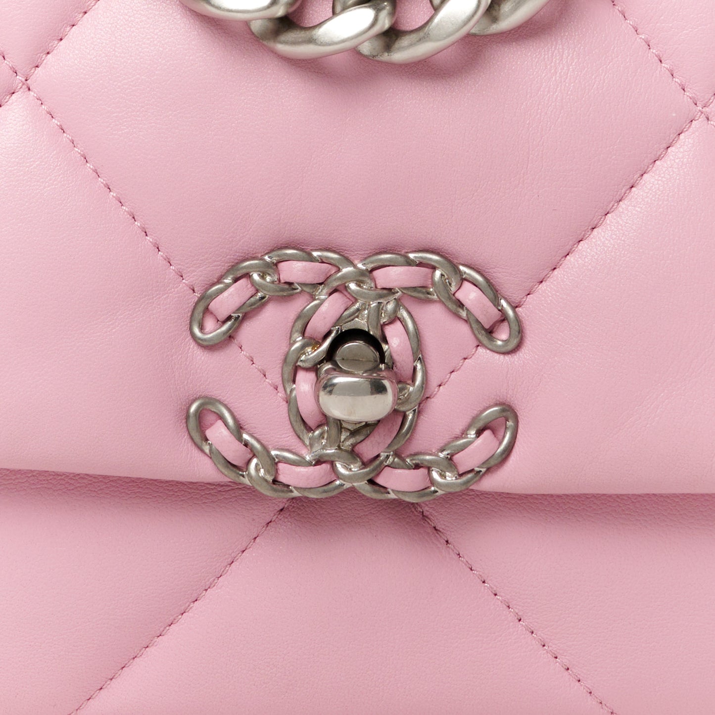 Lambskin Quilted Medium Chanel 19 Flap Pink