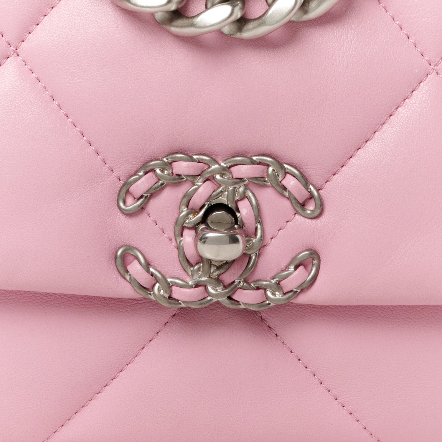 Chanel Lambskin Quilted Medium Chanel 19 Flap Pink 8 of 10