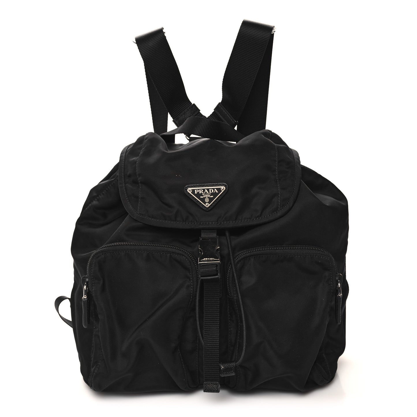 Tessuto Nylon Saffiano Vela Backpack Black