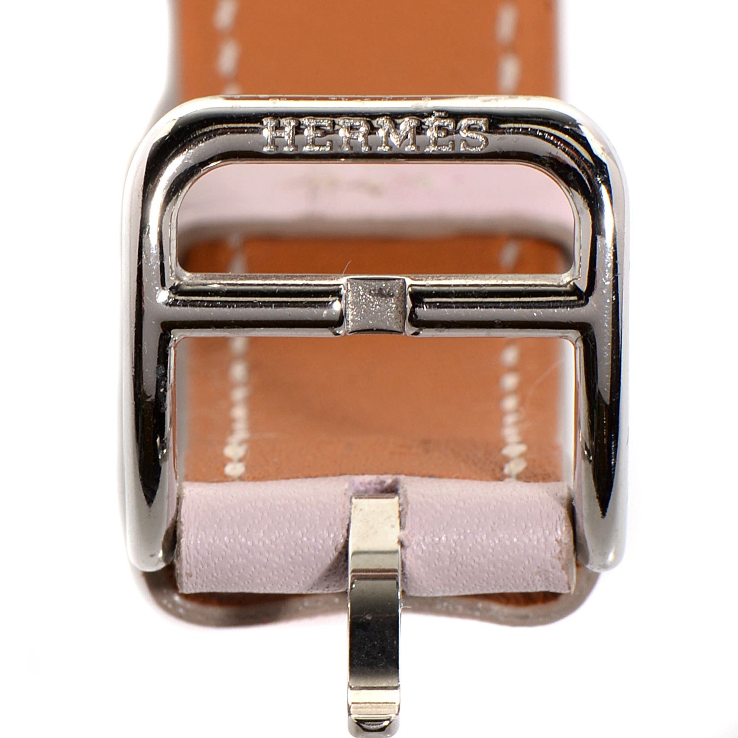 Hermes Stainless Steel Swift 21mm Heure H Hour Quartz Watch Rose Dragee 3 of 9