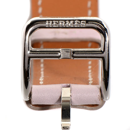 Hermes Stainless Steel Swift 21mm Heure H Hour Quartz Watch Rose Dragee 3 of 9