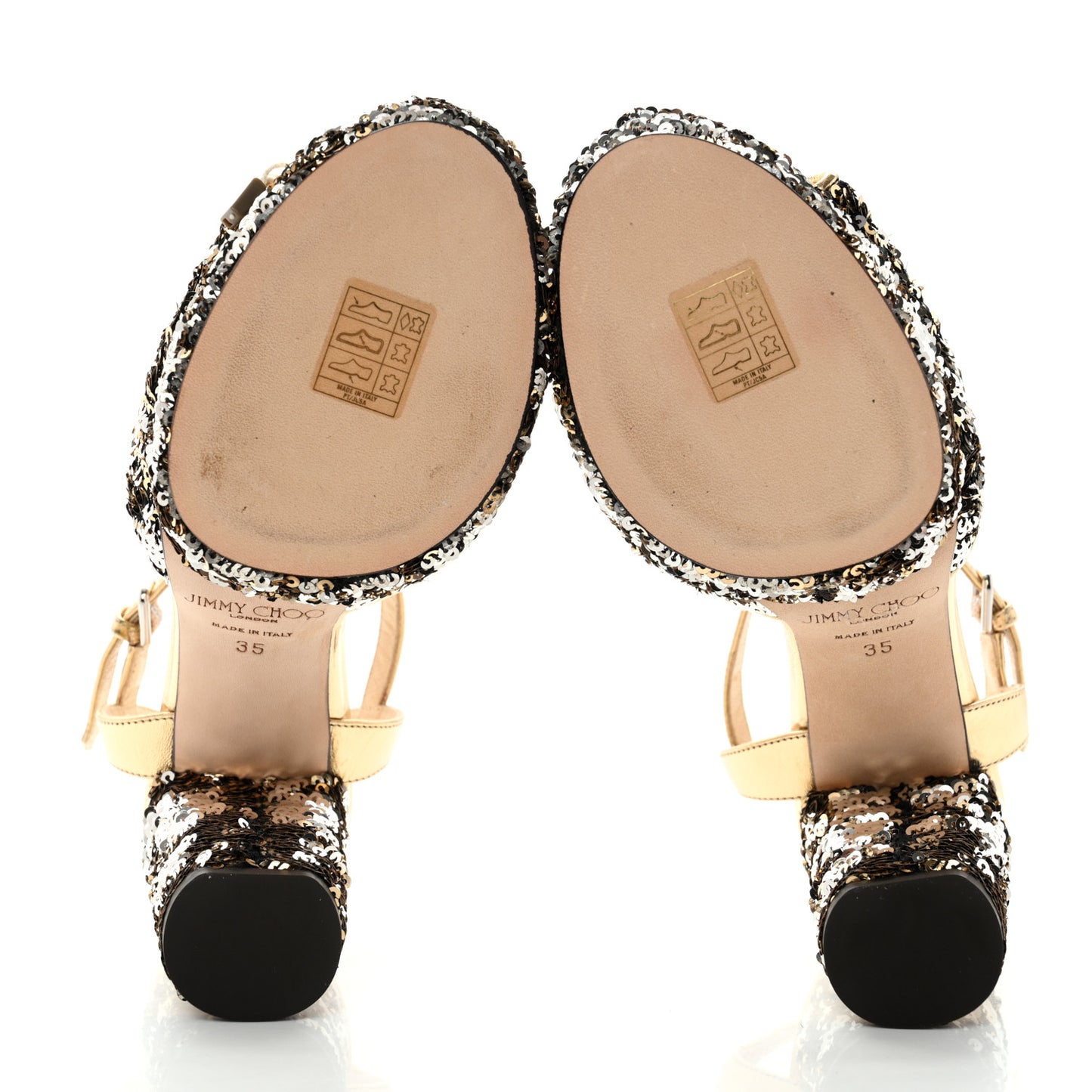 Sequin Peachy Peep Toe Platform Pumps 35 Silver Gold