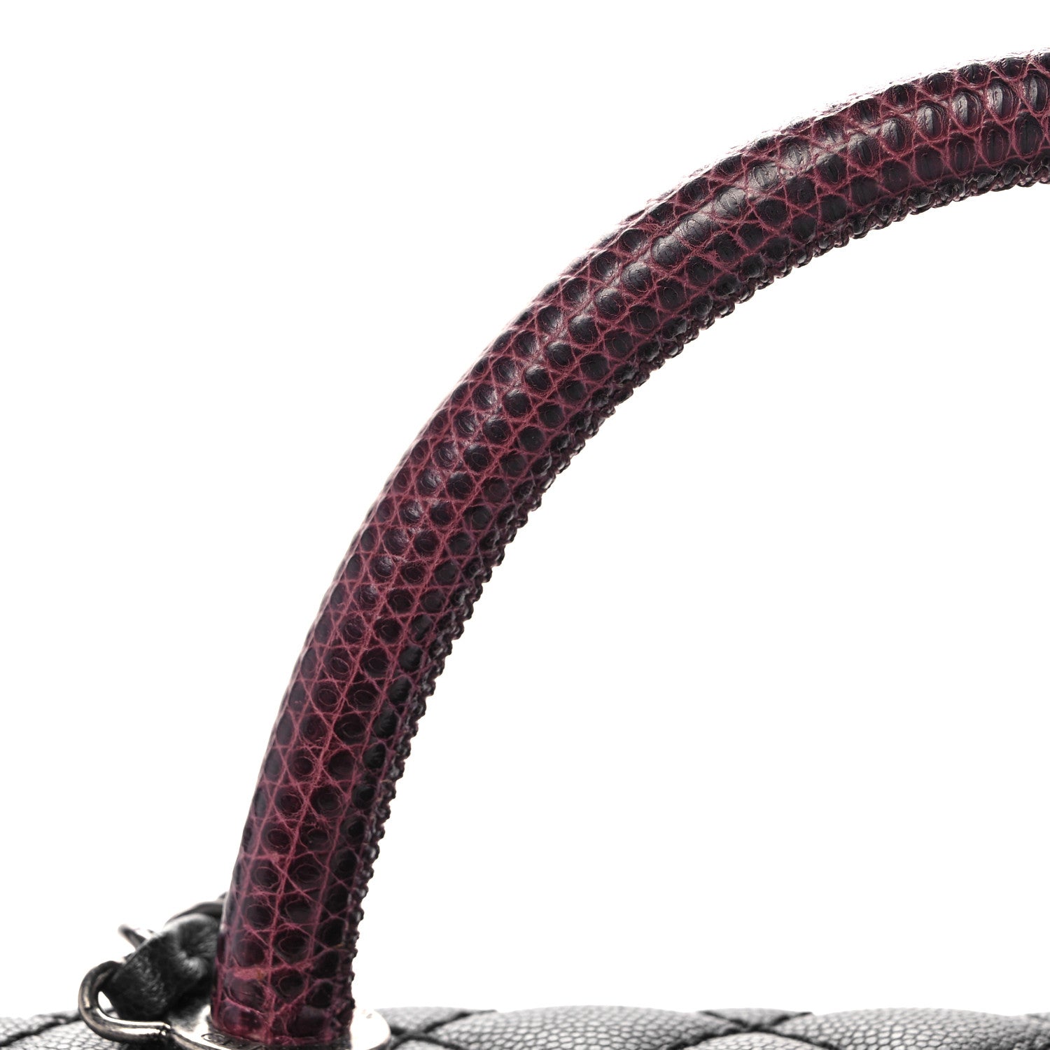 Chanel Caviar Lizard Quilted Small Coco Handle Flap Black 12 of 13