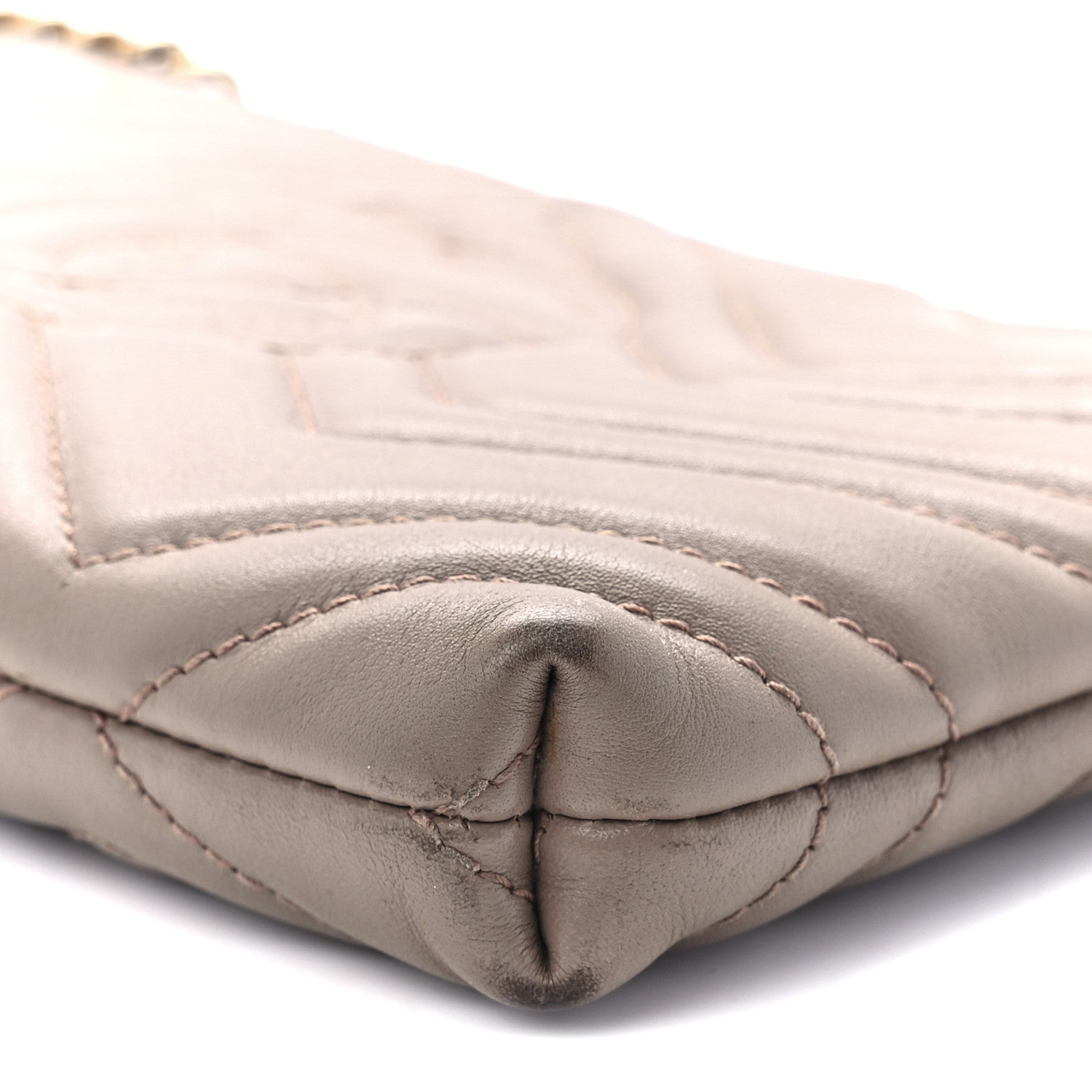 Gucci Calfskin Matelasse Mini GG Marmont Chain Bag Porcelain Rose 9 of 10