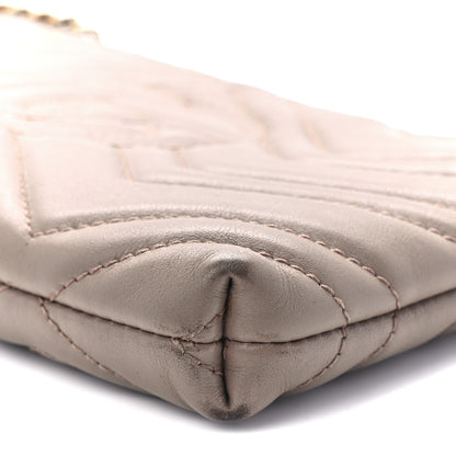 Gucci Calfskin Matelasse Mini GG Marmont Chain Bag Porcelain Rose 9 of 10