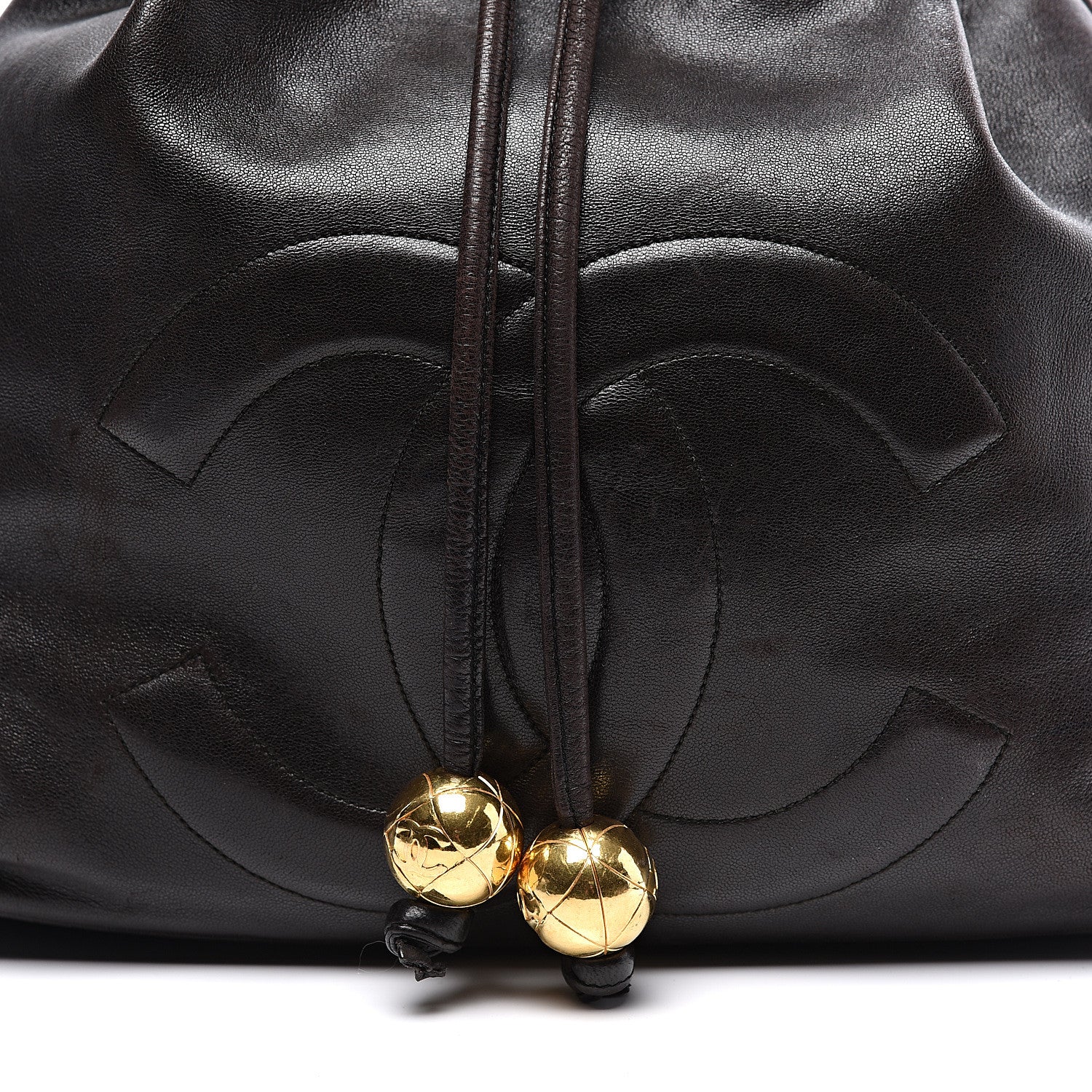 Chanel Lambskin CC Drawstring Backpack Black 11 of 11