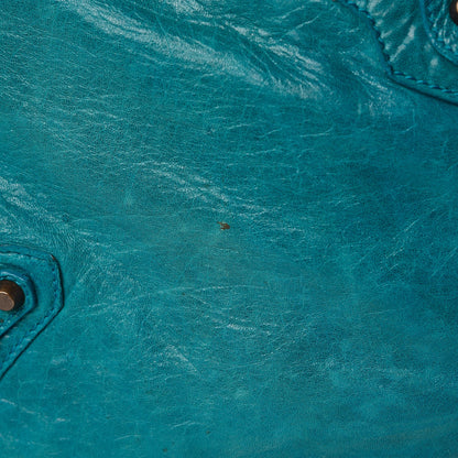 Balenciaga Agneau Classic Hardware Weekender Turquoise 11 of 23