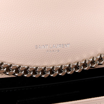 Saint Laurent Grain De Poudre Medium Monogram Kate Satchel Rose Poudre 6 of 11