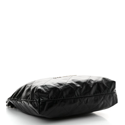 Chanel Shiny Calfskin Quilted Large Chanel 22 Black 5 of 12
