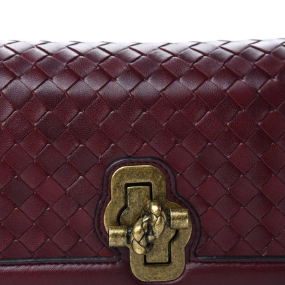 Bottega Veneta Nappa Intrecciato Olimpia Knot Clutch Red 10 of 10