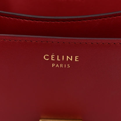Celine Box Calfskin Medium Classic Box Flap Bag Dark Brick 6 of 10
