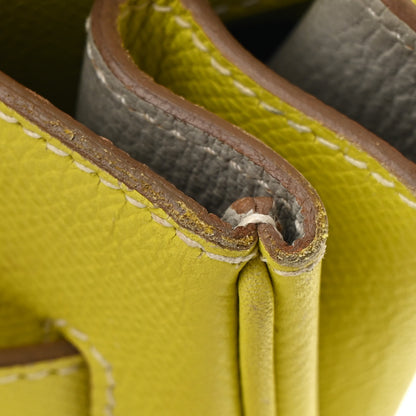 Hermes Epsom Candy Birkin 35 Lime Gris Perle 17 of 18