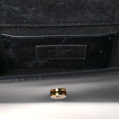 Saint Laurent Patent Small Classic Monogram Kate Tassel Satchel Black 6 of 13