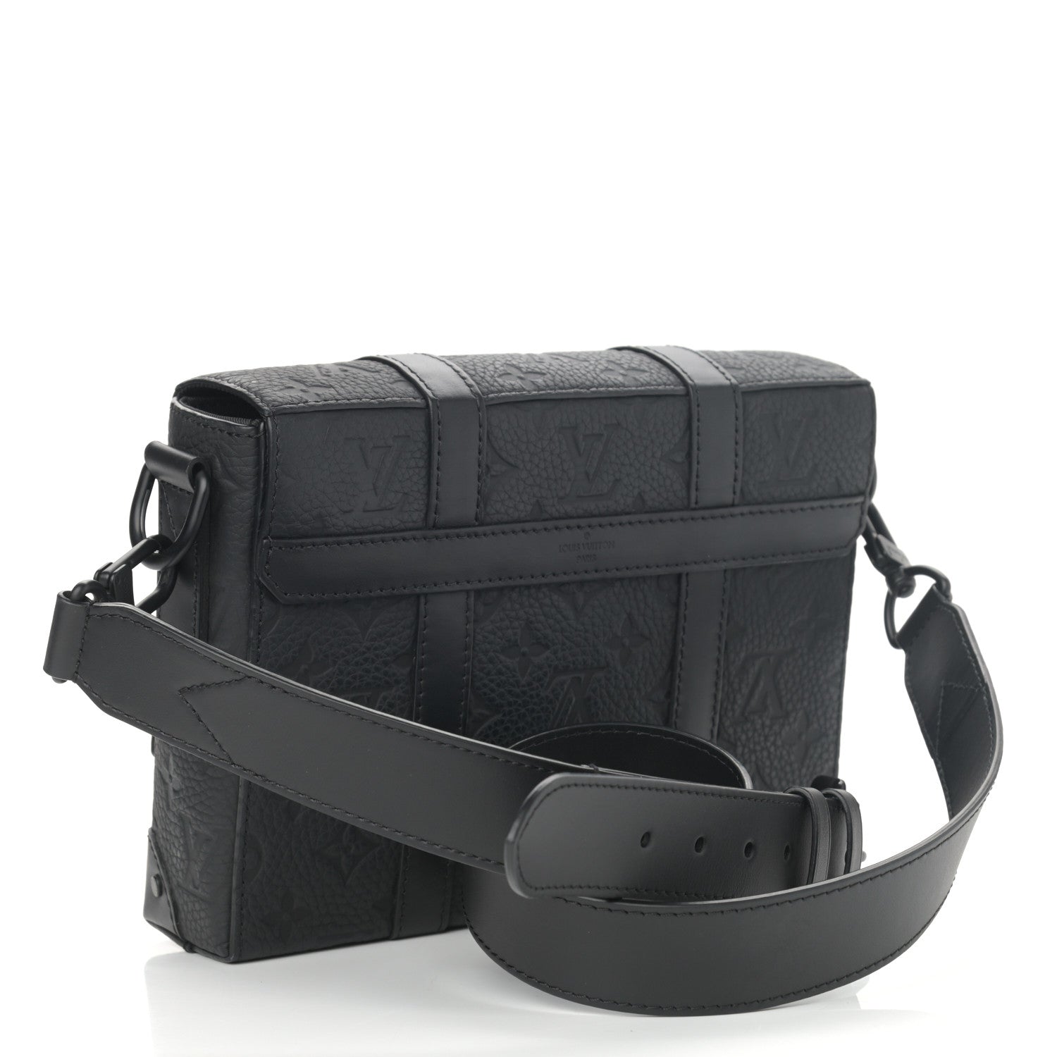 Louis Vuitton Taurillon Monogram Trunk Messenger Black 3 of 11