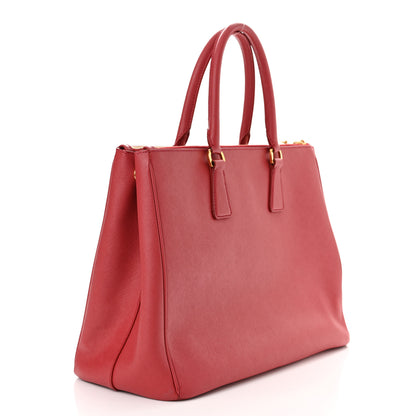 Prada Saffiano Lux Large Galleria Double Zip Tote Fuoco 3 of 11