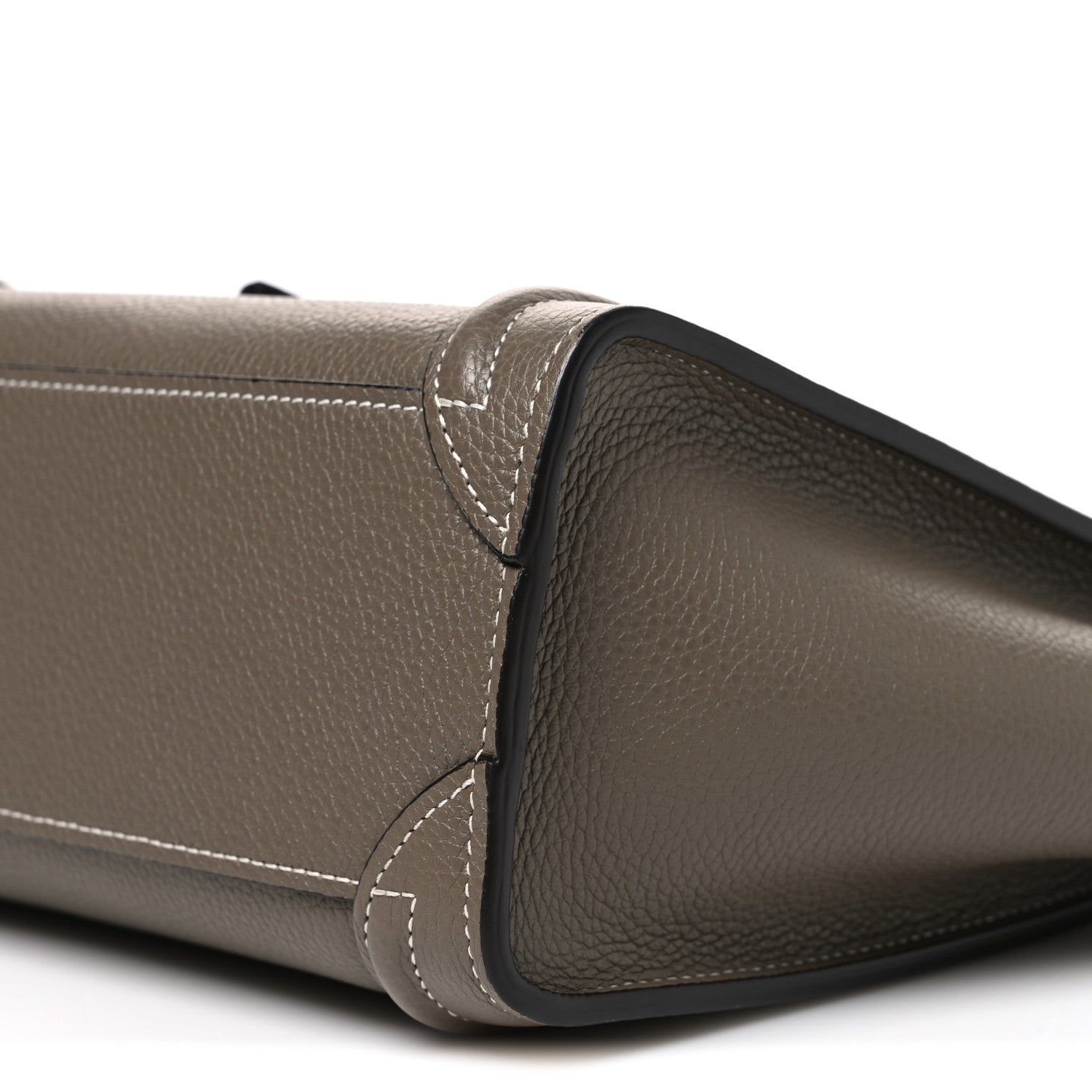 Celine Drummed Calfskin Nano Luggage Souris 10 of 10