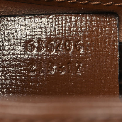 Gucci GG Supreme Monogram Azalea Calfskin Web Small Jackie 1961 Hobo Beige Ebony Brown Sugar 7 of 11