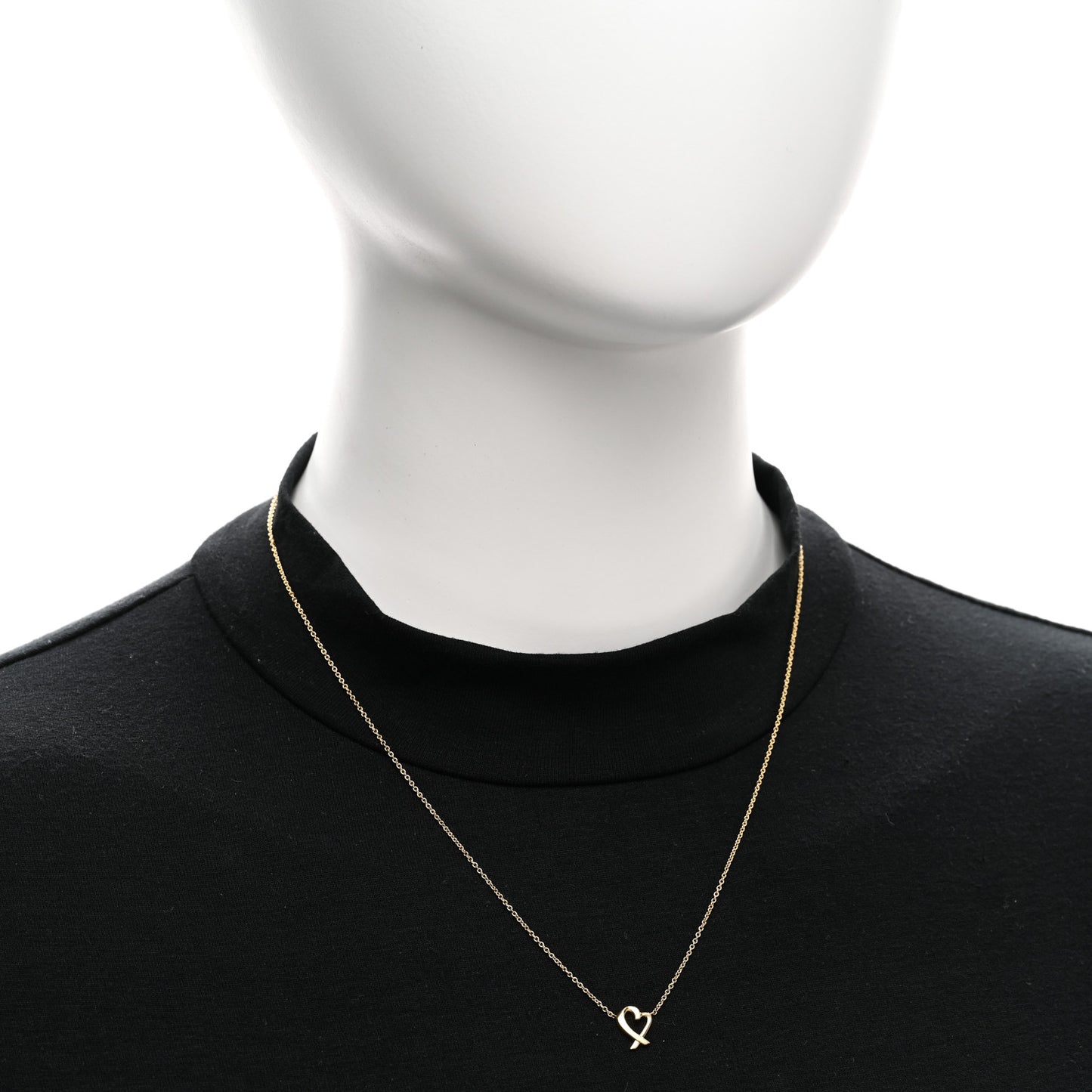 18K Yellow Gold Small Paloma Picasso Loving Heart Pendant Necklace