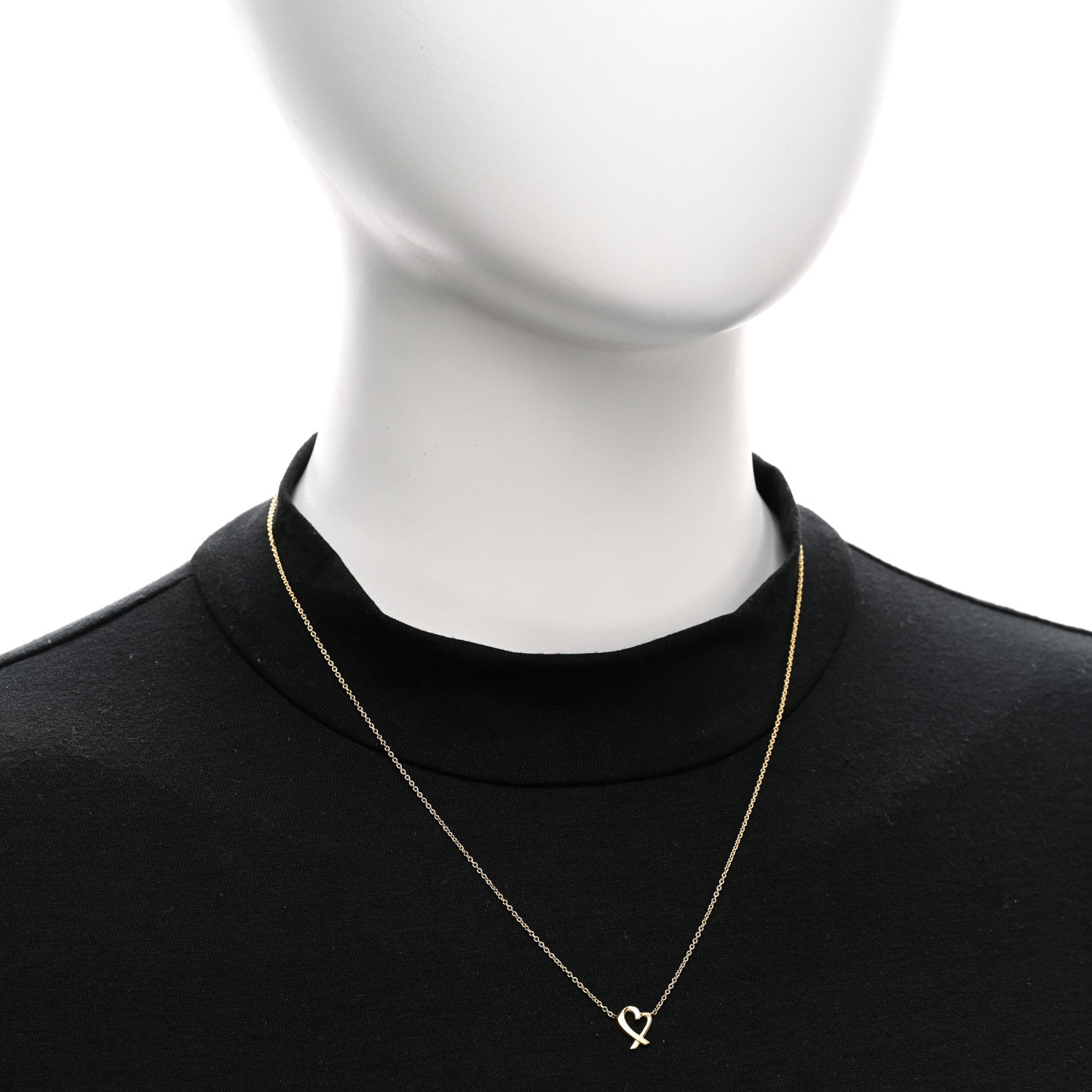 Tiffany 18K Yellow Gold Small Paloma Picasso Loving Heart Pendant Necklace 2 of 5
