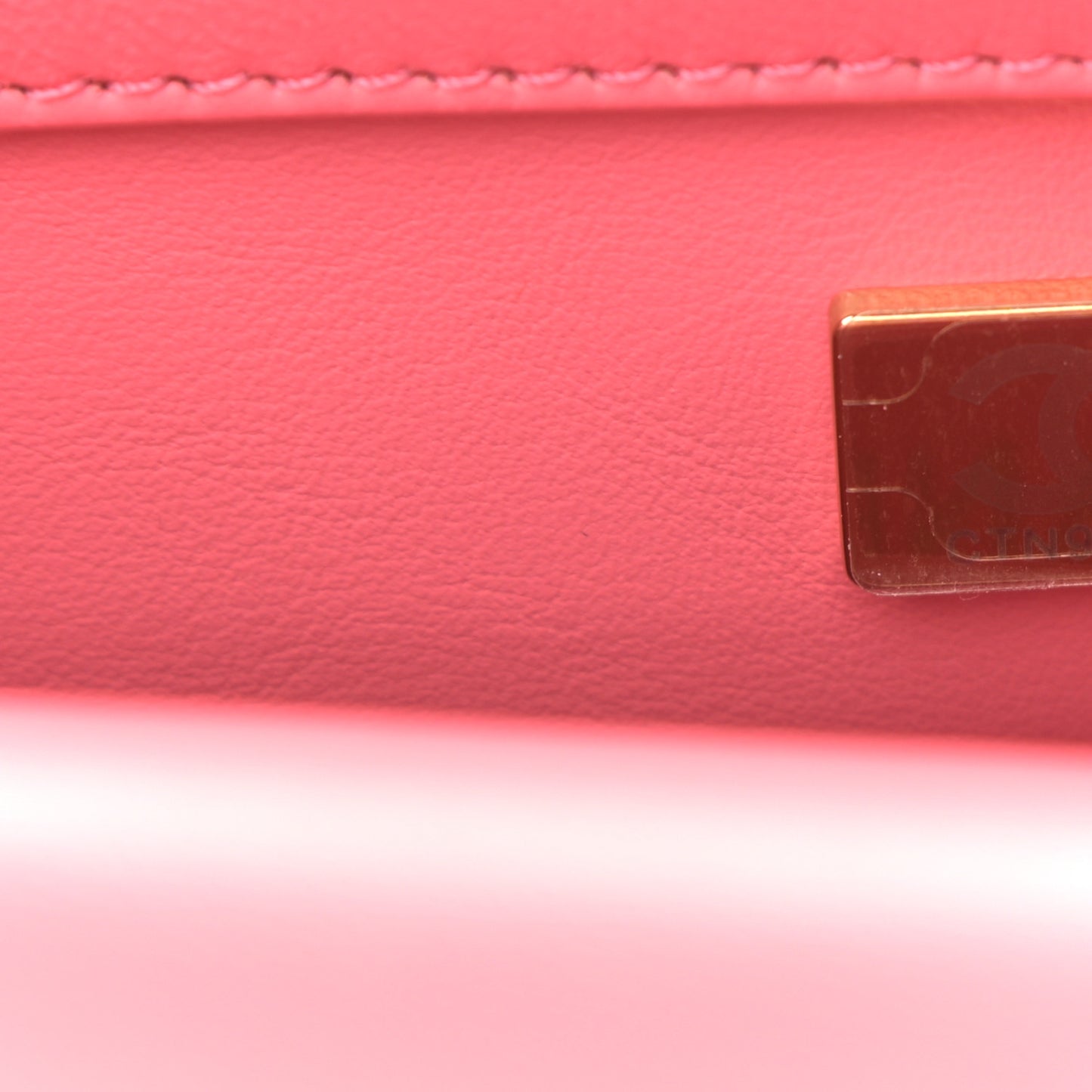 Lambskin Enamel Quilted Pending CC Mini Square Flap Pink