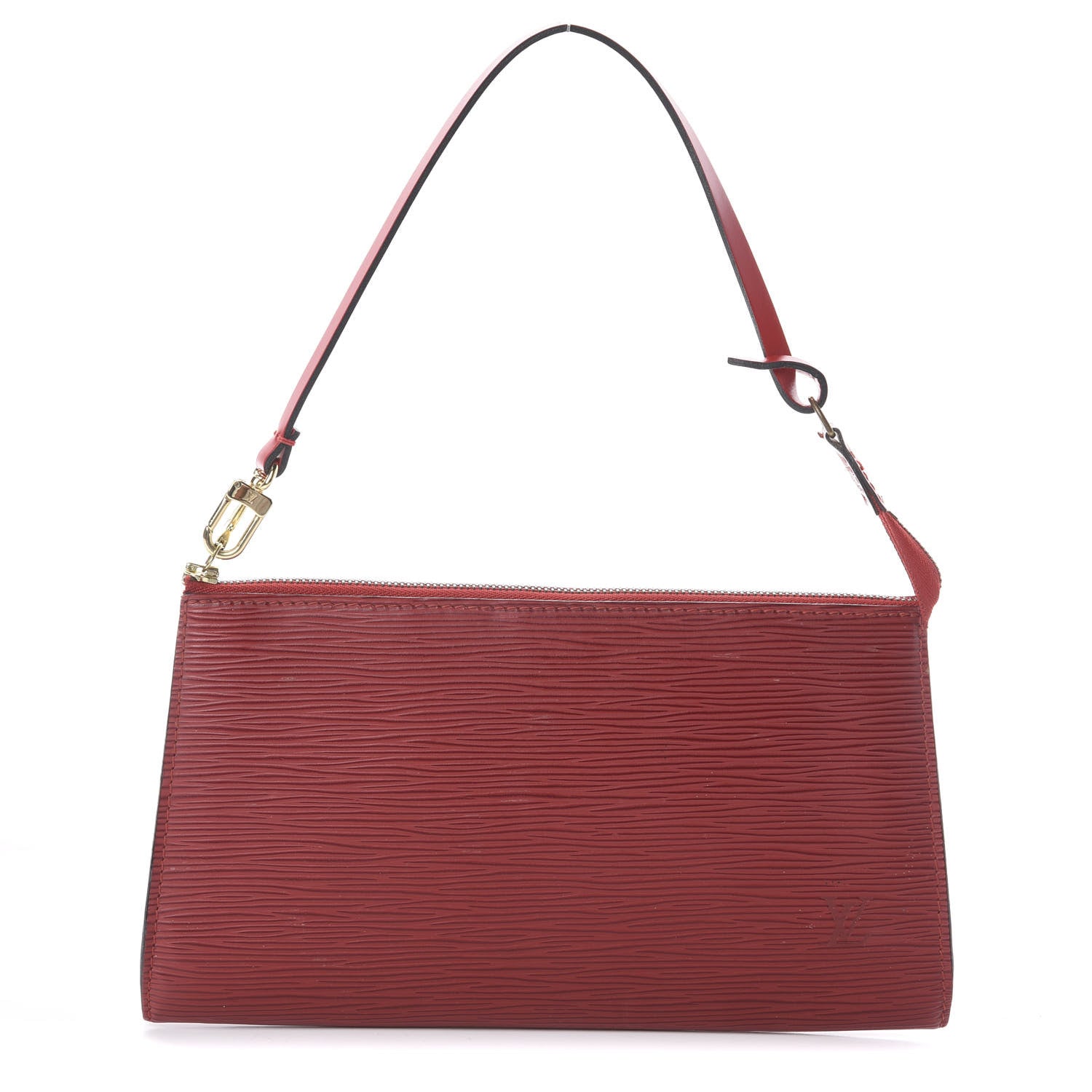 Louis Vuitton Epi Pochette Accessories 24 Castillan Red 1 of 5