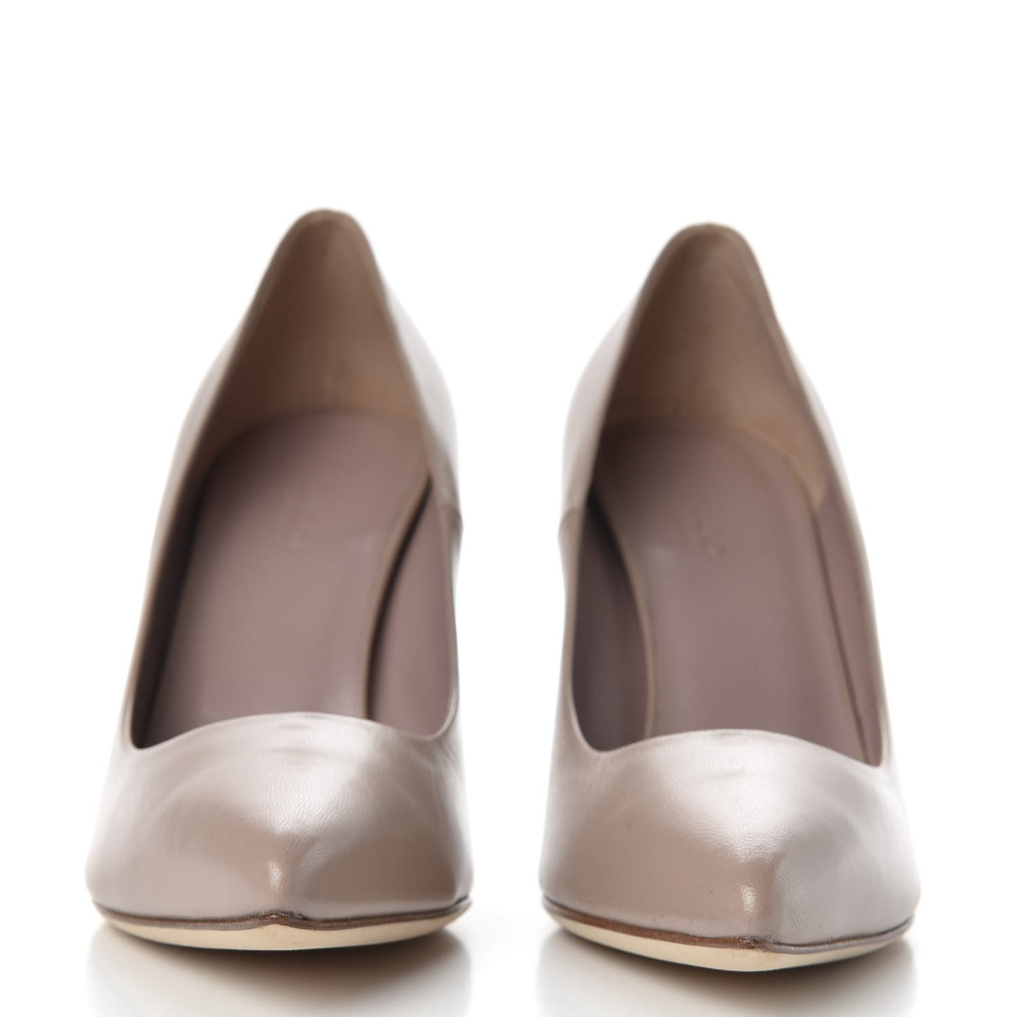 Calfskin Kristen Bamboo Pumps 36 Nude Pink