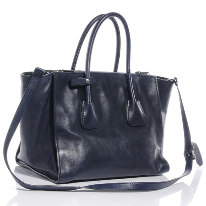 Prada Glace Calf Twin Pocket Tote Baltico 3 of 11
