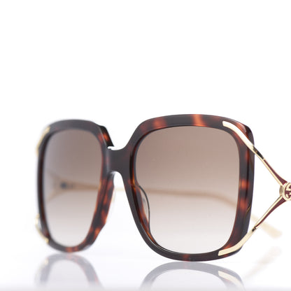 Gucci Acetate Butterfly Sunglasses GG0647S Havana Brown Gold 7 of 8