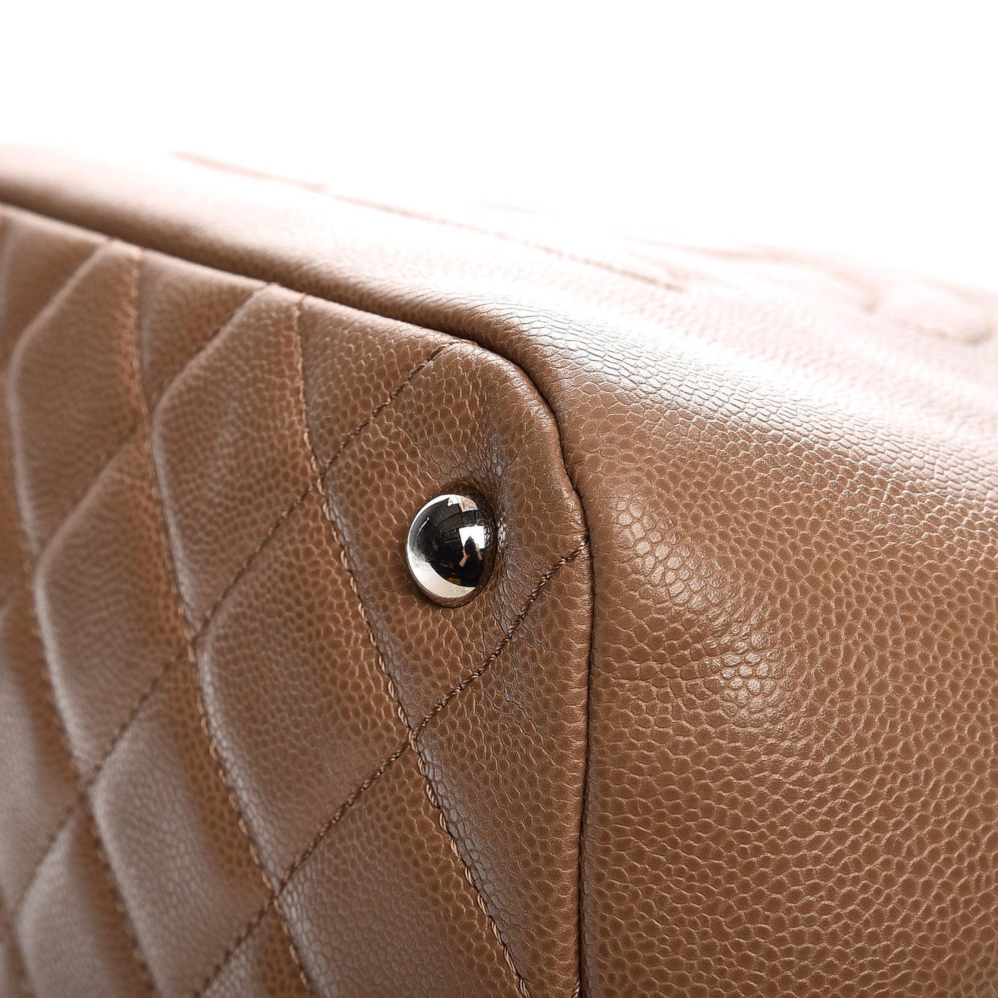 Caviar Quilted Timeless CC Soft Tote Beige