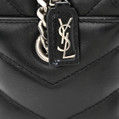 Saint Laurent Calfskin Y Quilted Monogram Small Loulou Bowling Bag Black 12 of 12