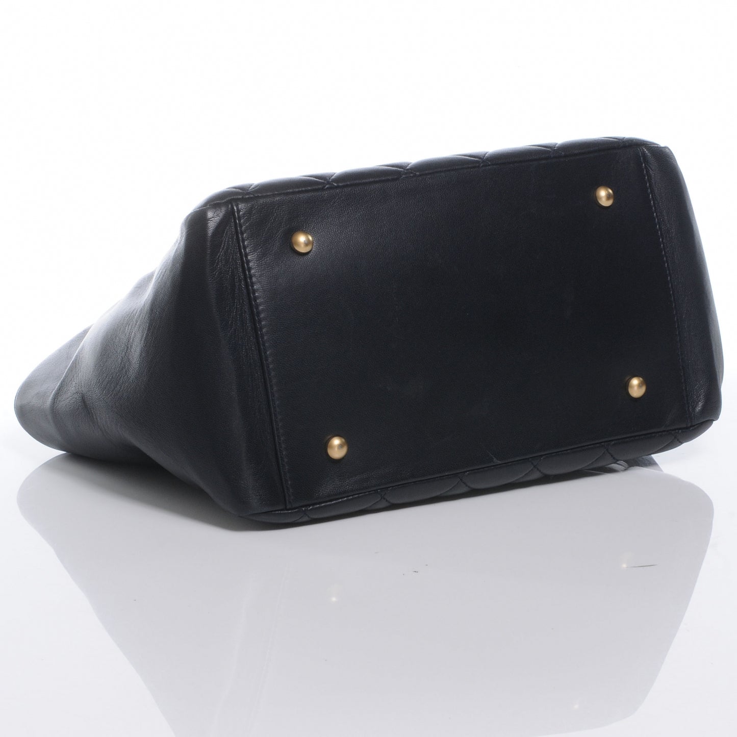 Lambskin Petit Timeless Shopping Tote PTT Navy Blue