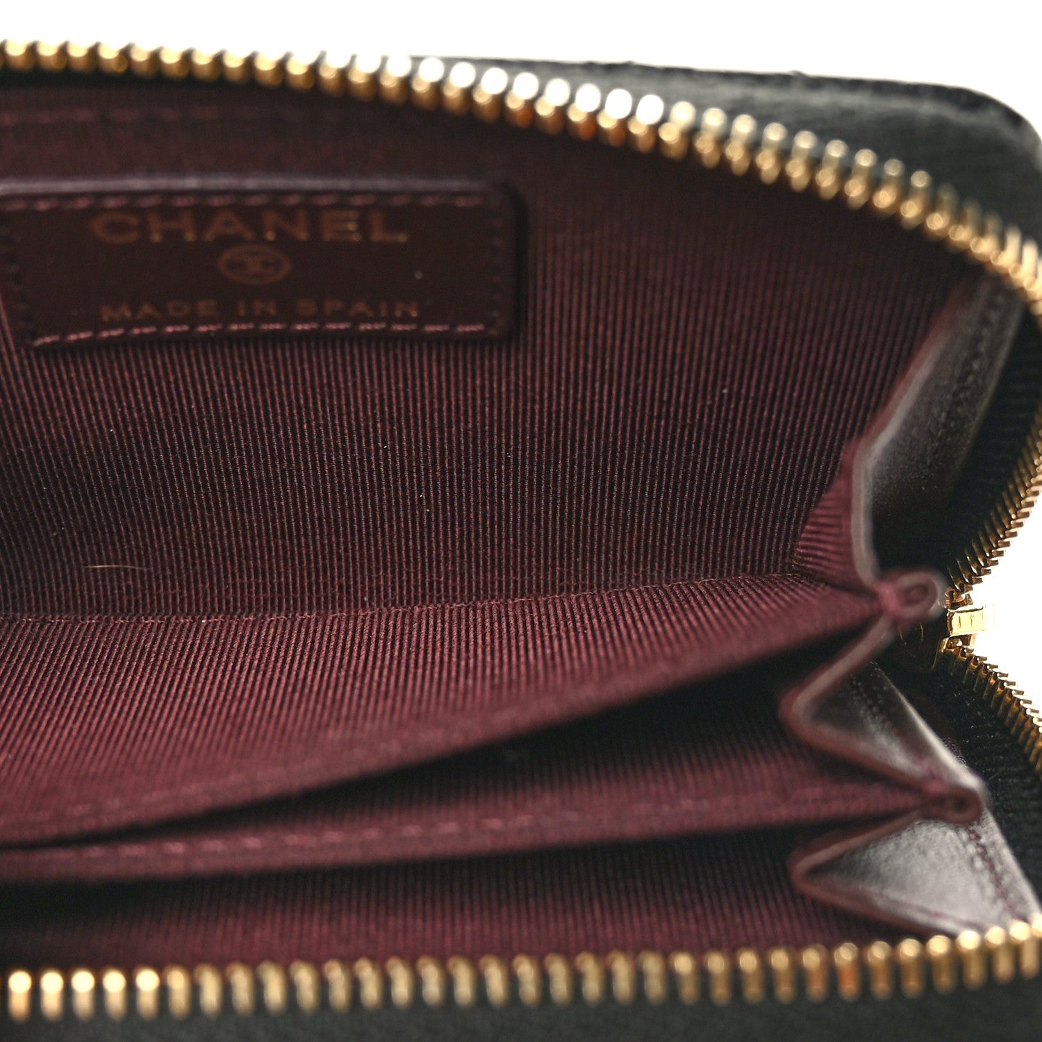 Chanel Caviar Quilted Zip Coin Purse Black 5 of 9