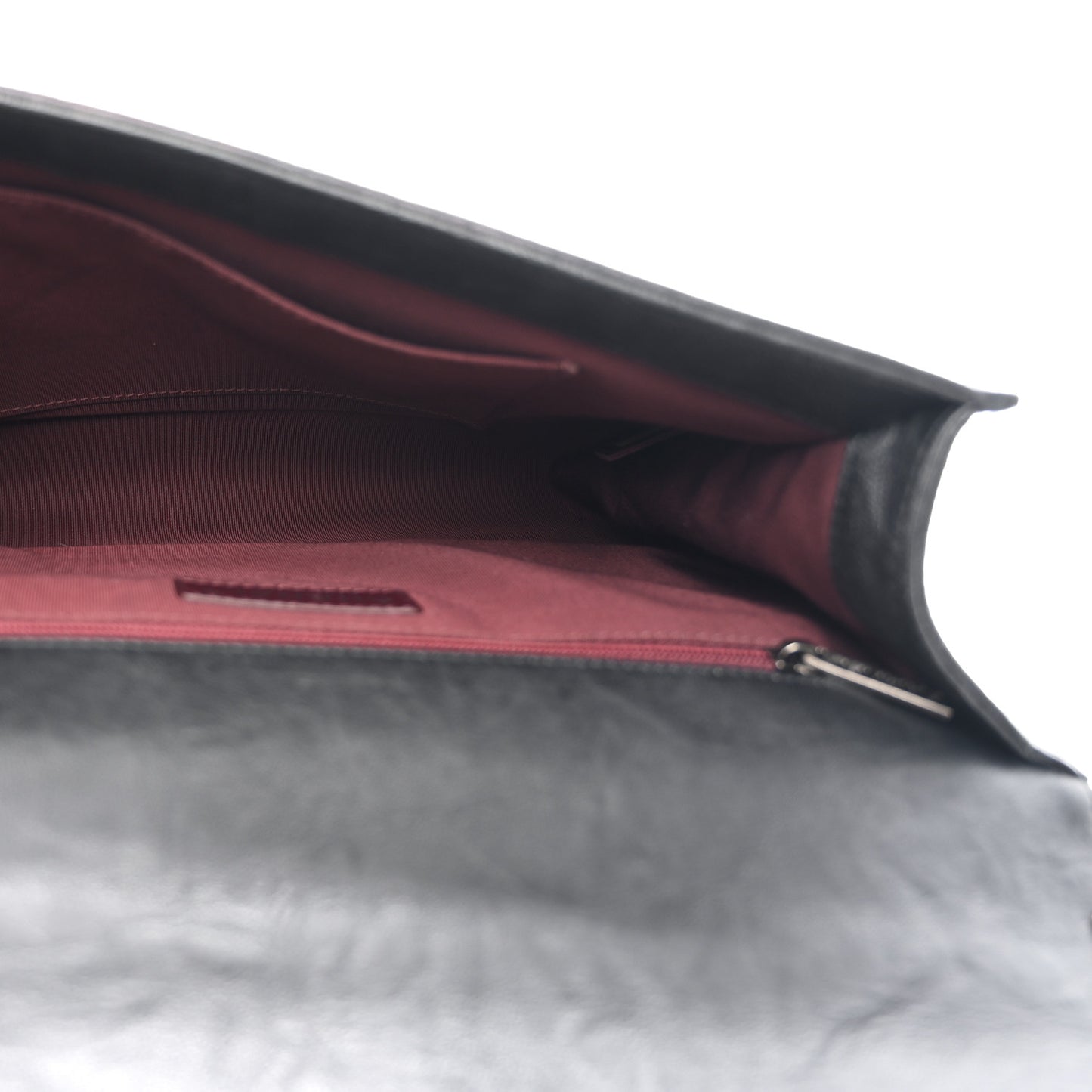 Crumpled Lambskin New Medium Studded Boy Flap Black