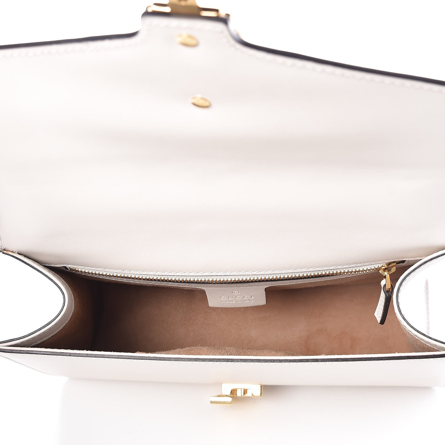 Gucci Calfskin Small Sylvie Shoulder Bag Off White 7 of 14