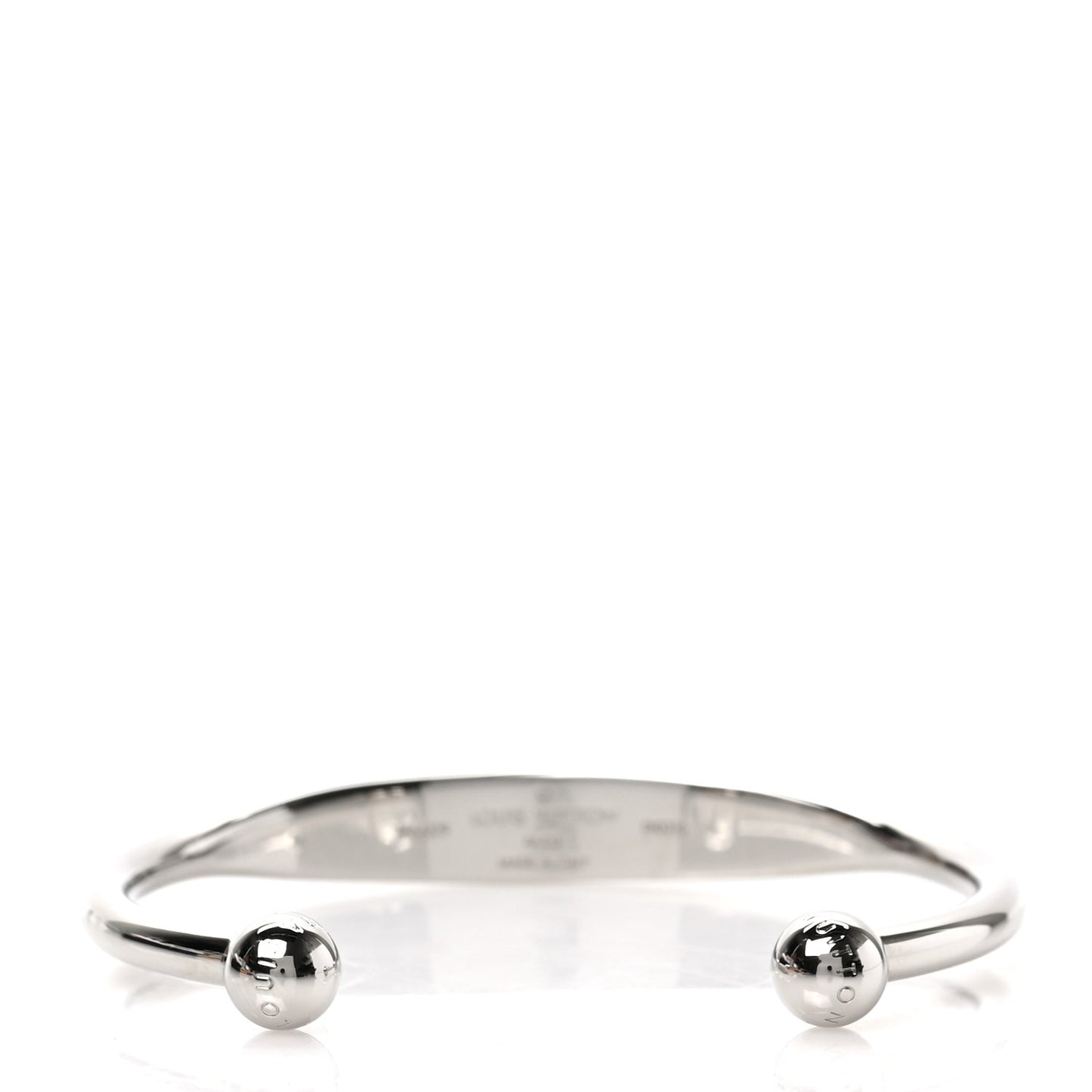 Brass Monogram Jonc Cuff M Silver