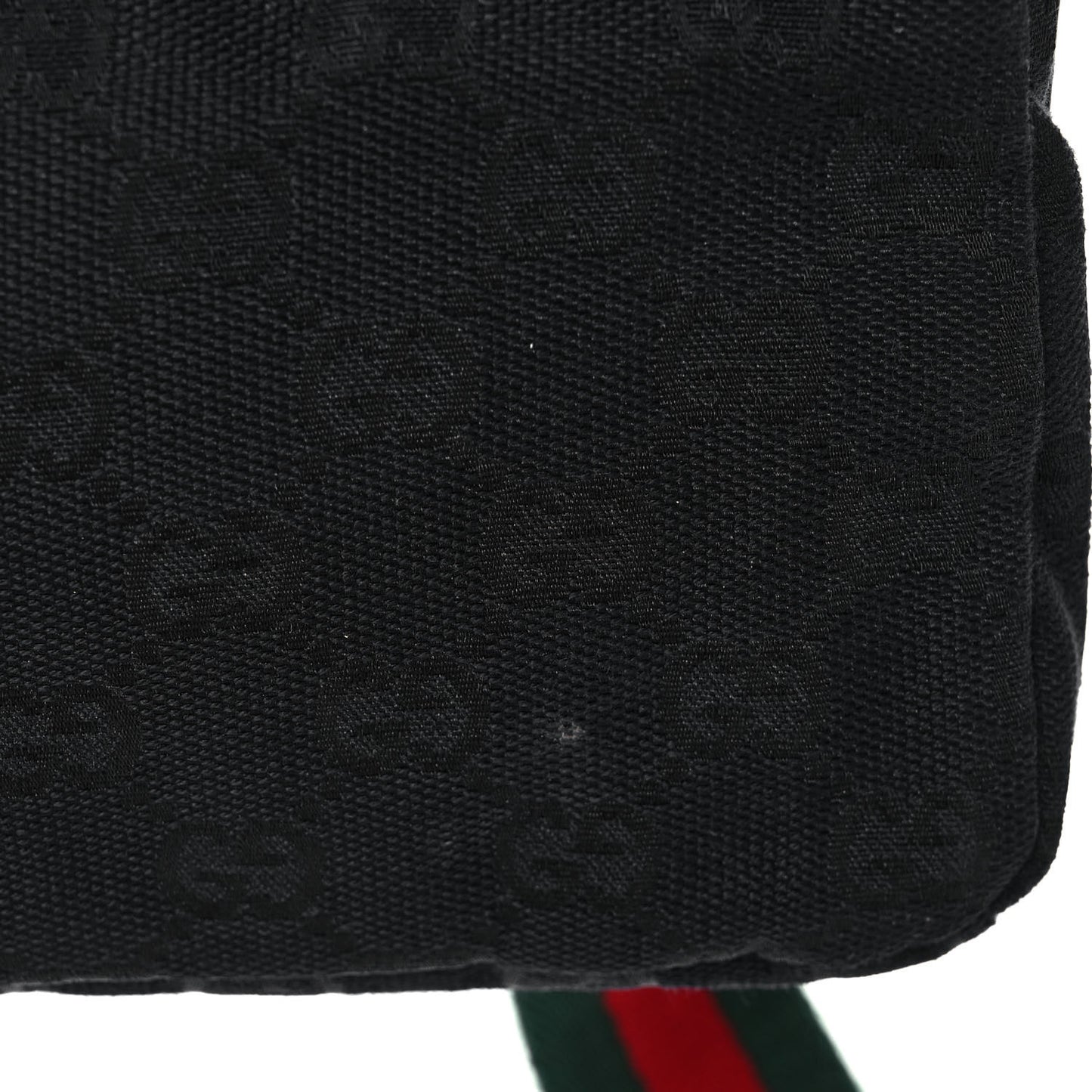 Monogram Web Belt Pouch Bag Black