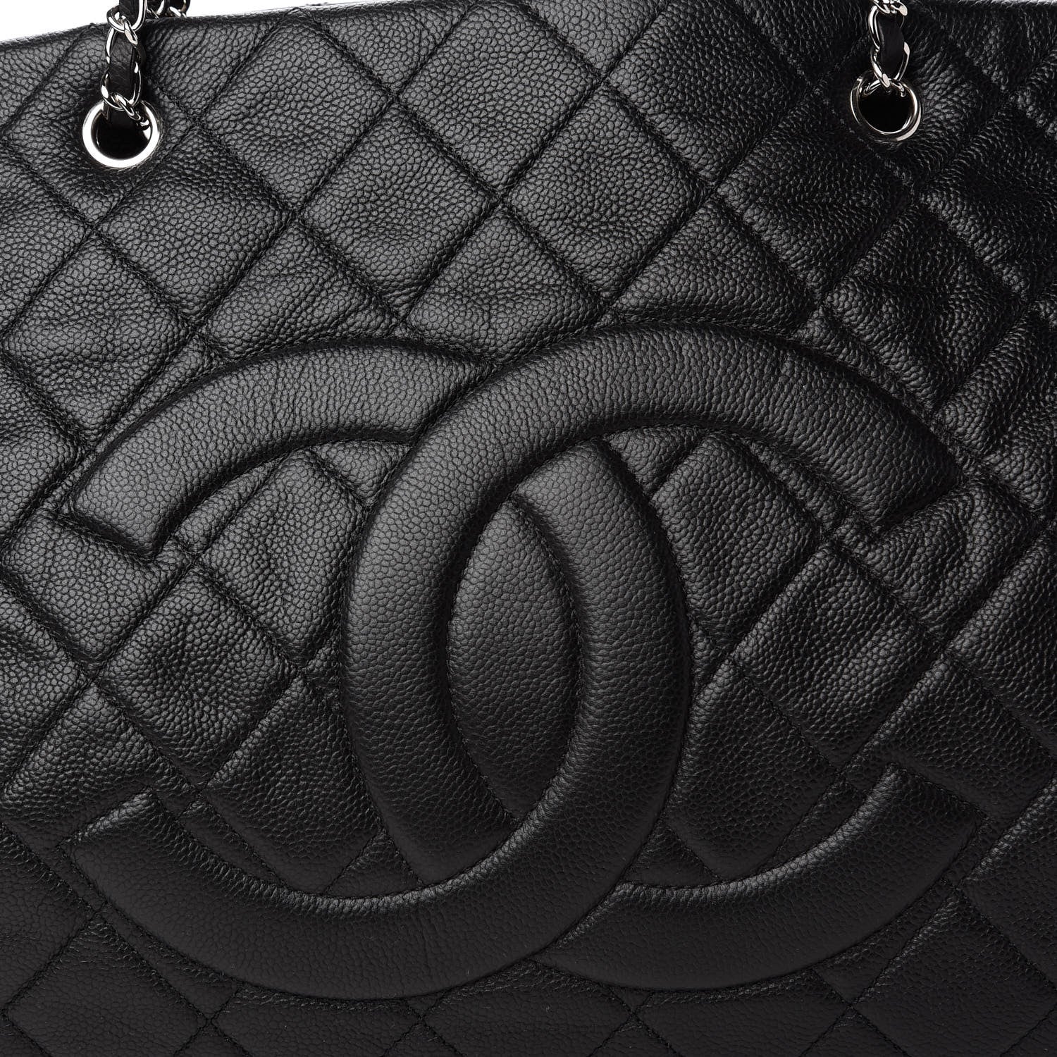 Chanel Caviar Quilted Timeless CC XL Shopping Tote Black 10 of 11