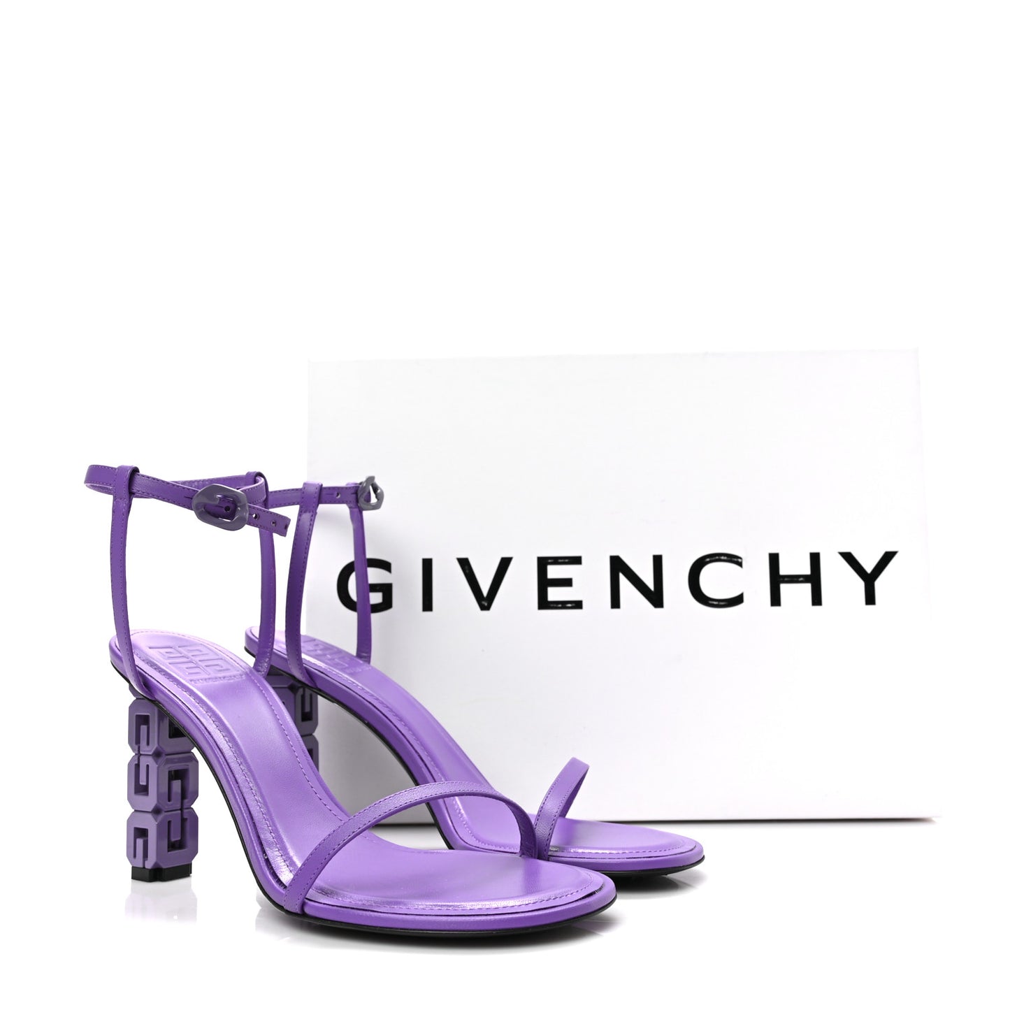 Smooth Nappa Monochrome G Cube 85mm Sandals 39 Ultraviolet