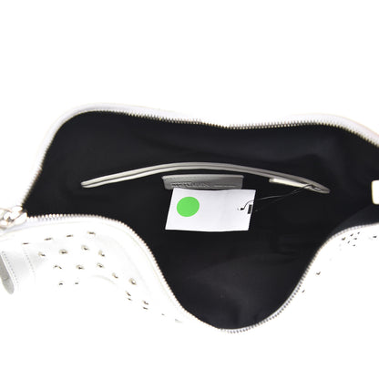 Alexander McQueen Calfskin Studded De Manta Clutch White 5 of 10