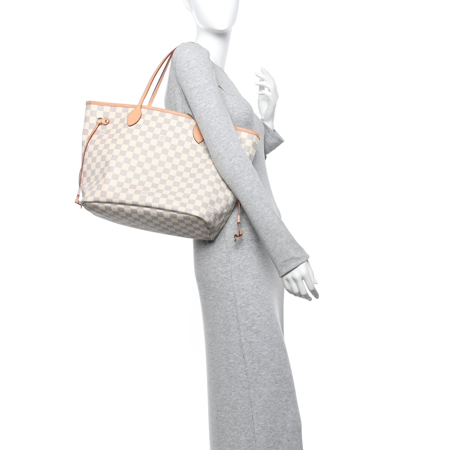 Damier Azur Neo Neverfull MM Rose Ballerine