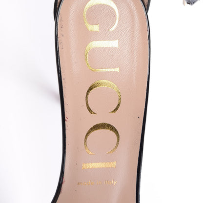 Gucci Patent Strappy Removable Sock Sandals 40.5 Skin Hibiscus Red Black 12 of 17
