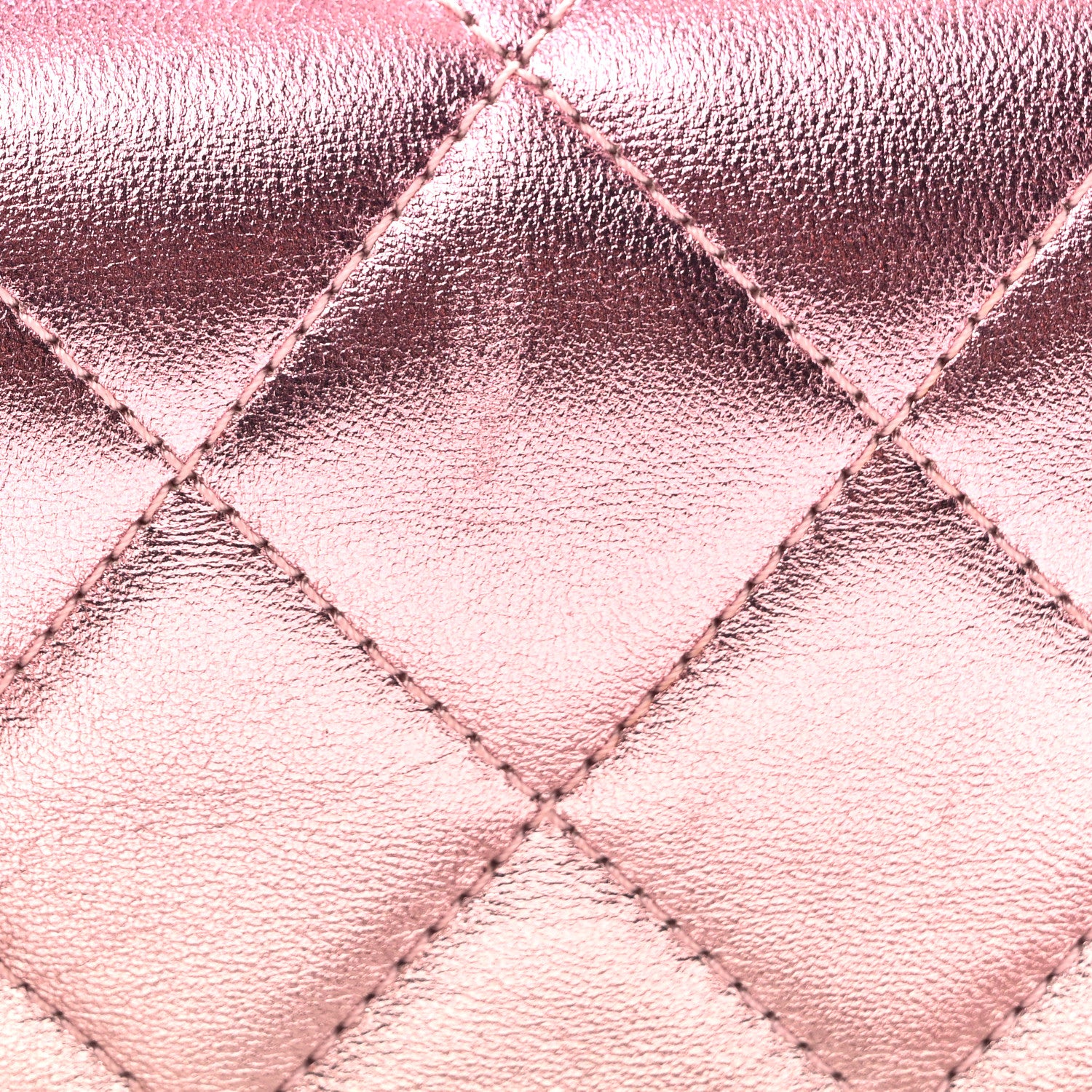 Chanel Metallic Lambskin Like A Wallet Flap Golden Pink 11 of 11