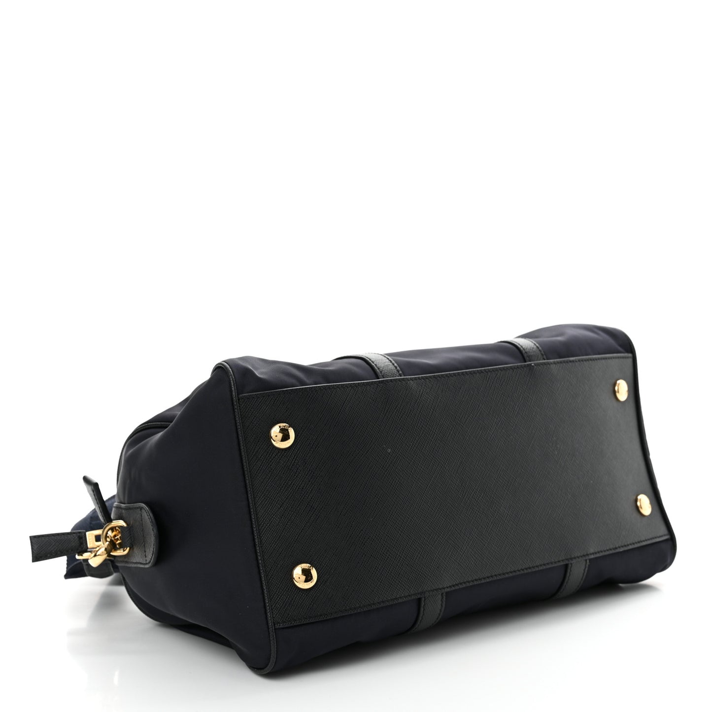 Re-Nylon Saffiano Medium Re-Edition 1978 Top Handle Bag Bleu