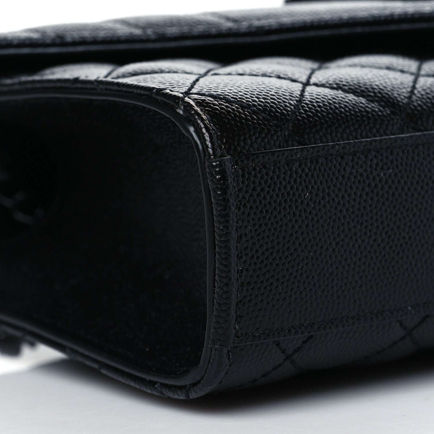 Saint Laurent Grain De Poudre Textured Mixed Matelasse Triquilt Small Monogram Satchel Black 7 of 8