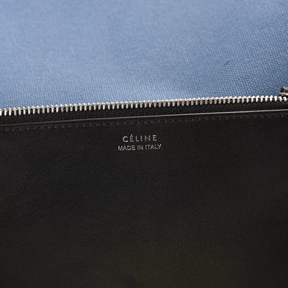 Celine Canvas Small Twisted Cabas Beige Blue 5 of 10
