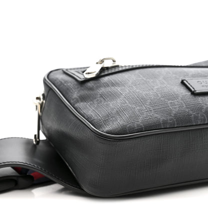 Gucci Soft GG Supreme Monogram Web Belt Bag Black Grey 9 of 10