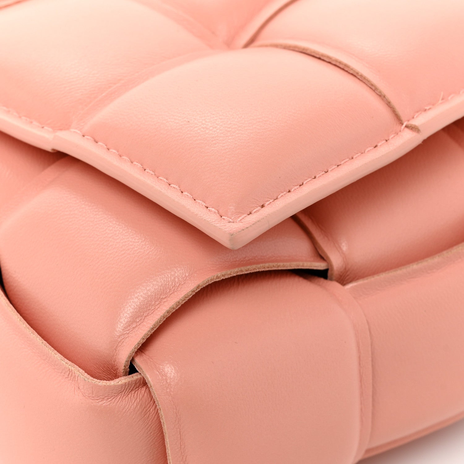 Bottega Veneta Nappa Maxi Intreccio Padded Cassette Crossbody Bag Peachy 11 of 14