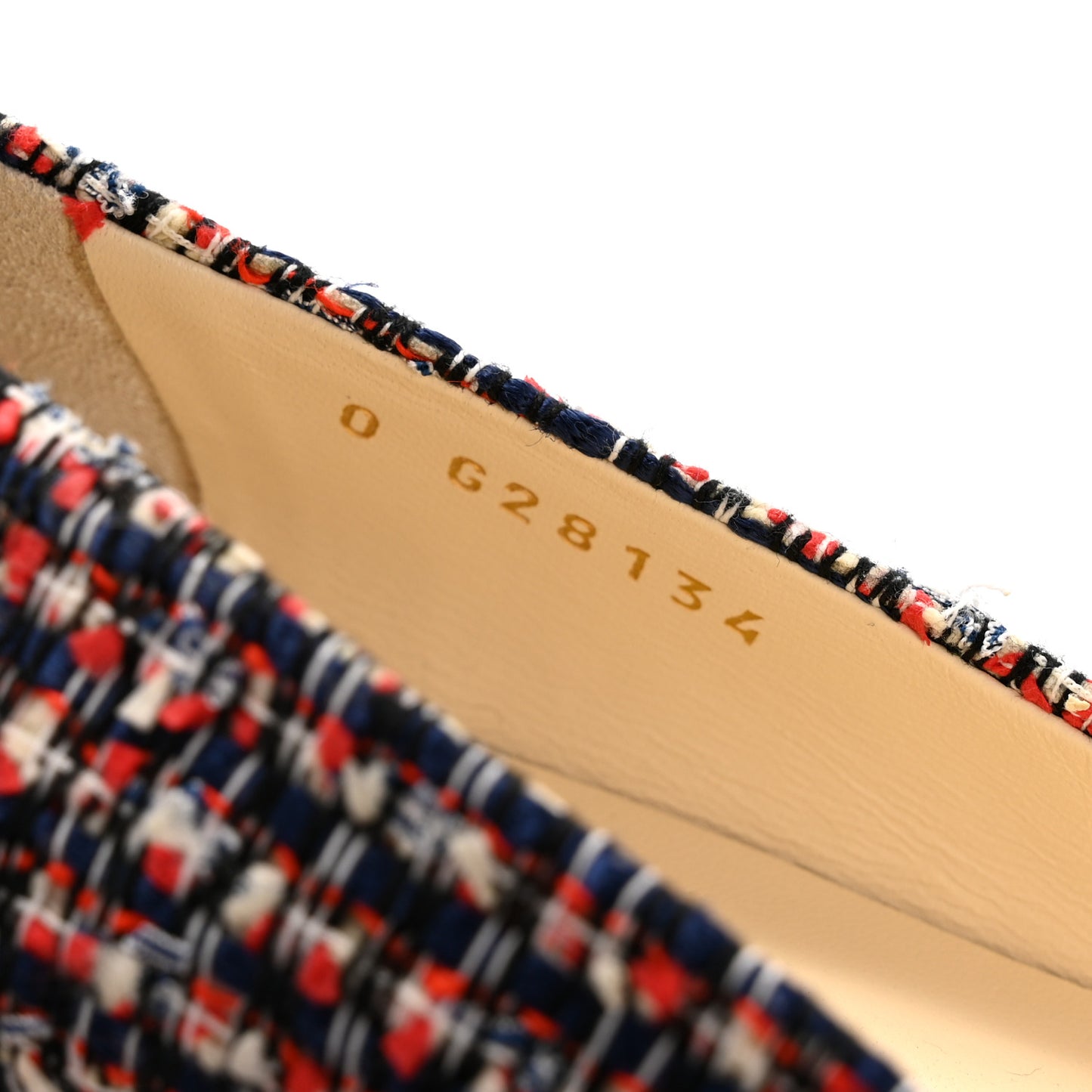 Tweed Crystal CC Ballerina Flats 40 Multicolor