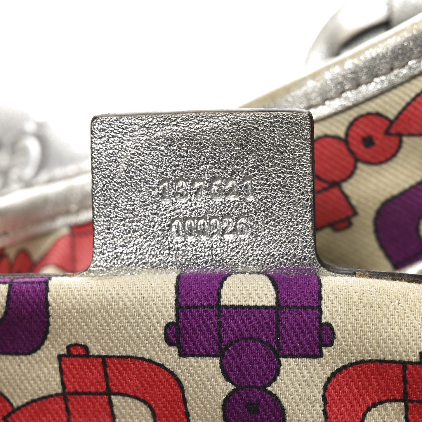 Metallic Guccissima Medium Pelham Shoulder Bag Silver
